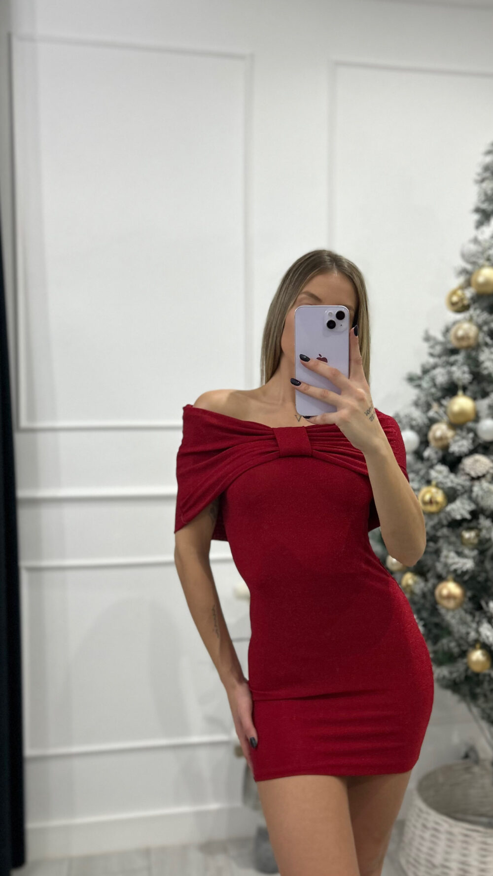 Vestido lazo rojo