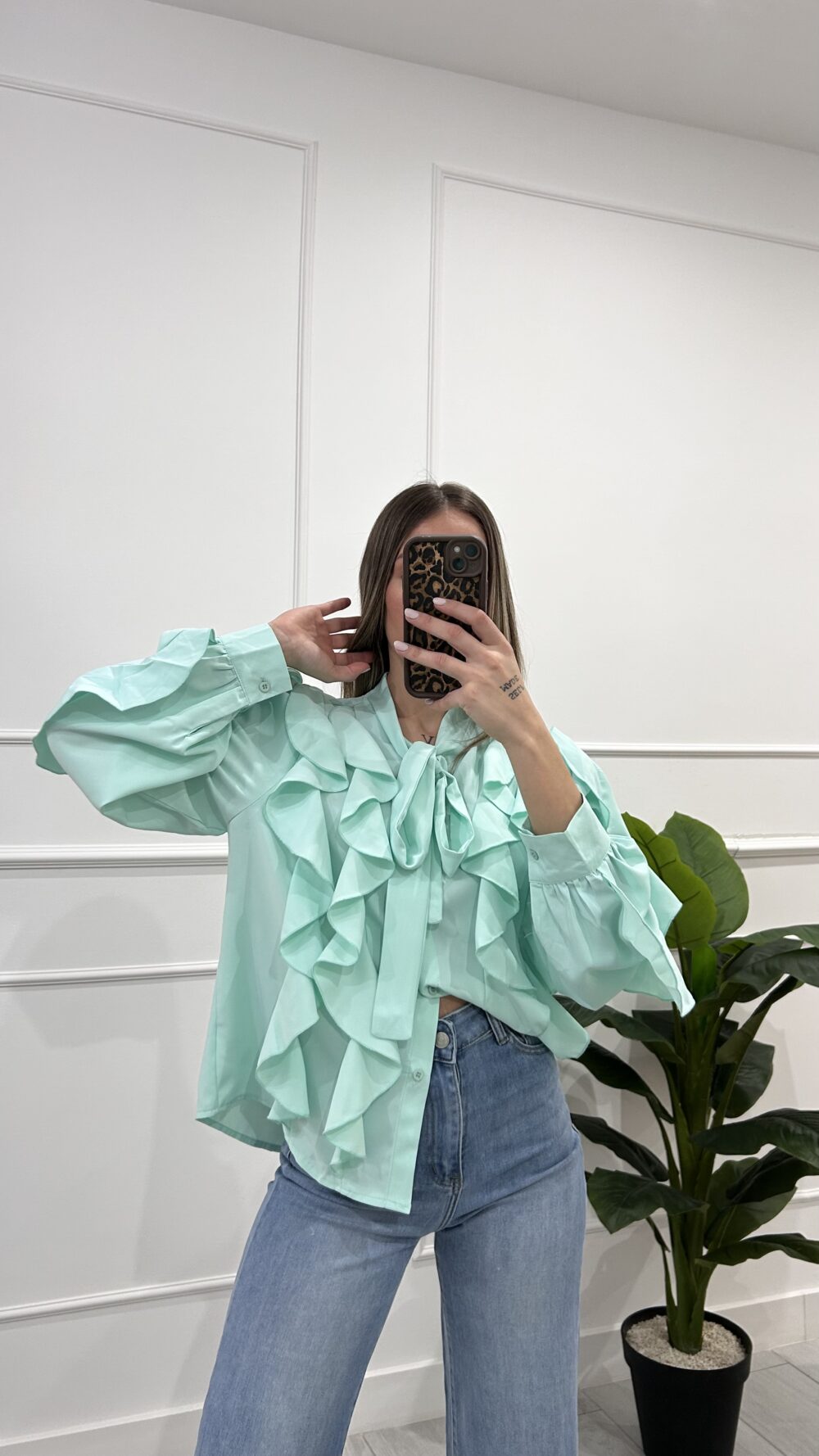 CAMISA VERDE AGUA