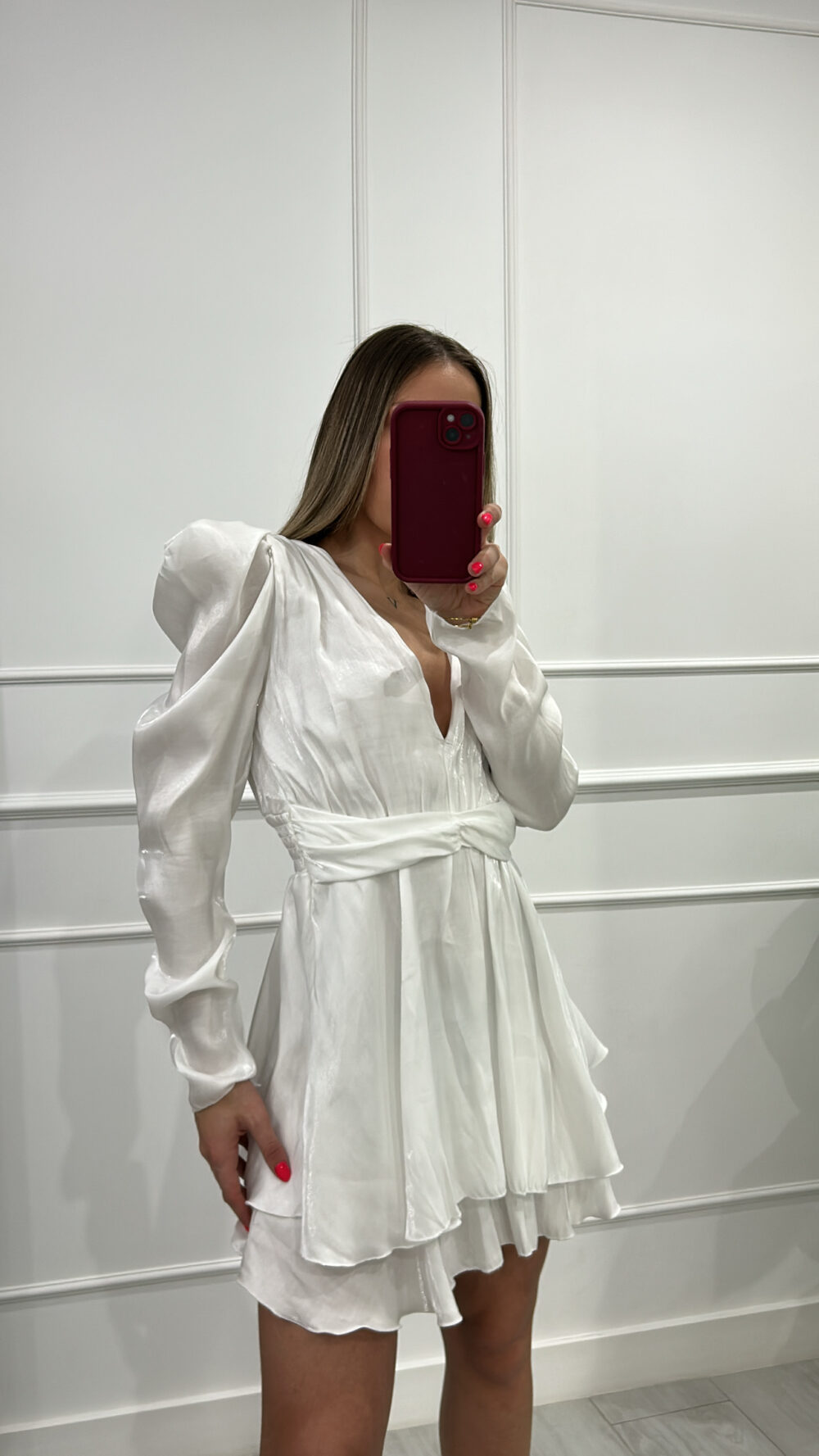 Vestido satén blanco