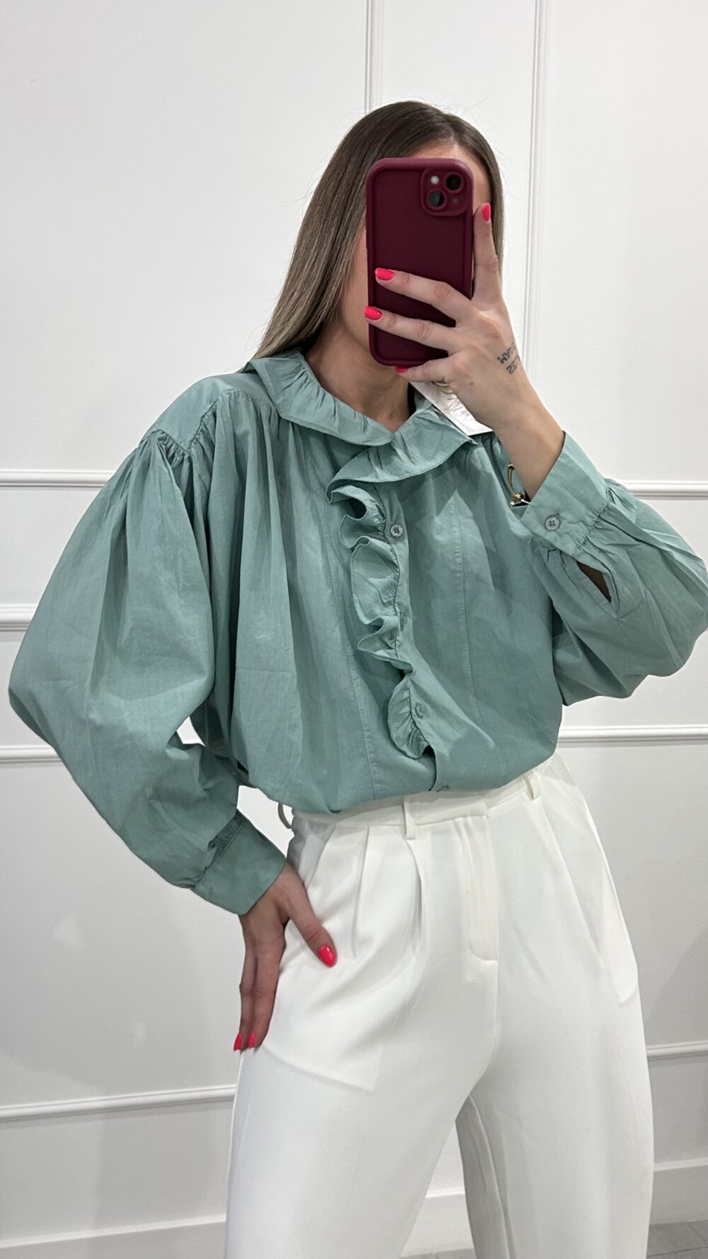 Blusa verde agua