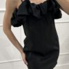 VESTIDO VOLANTE SATINADO