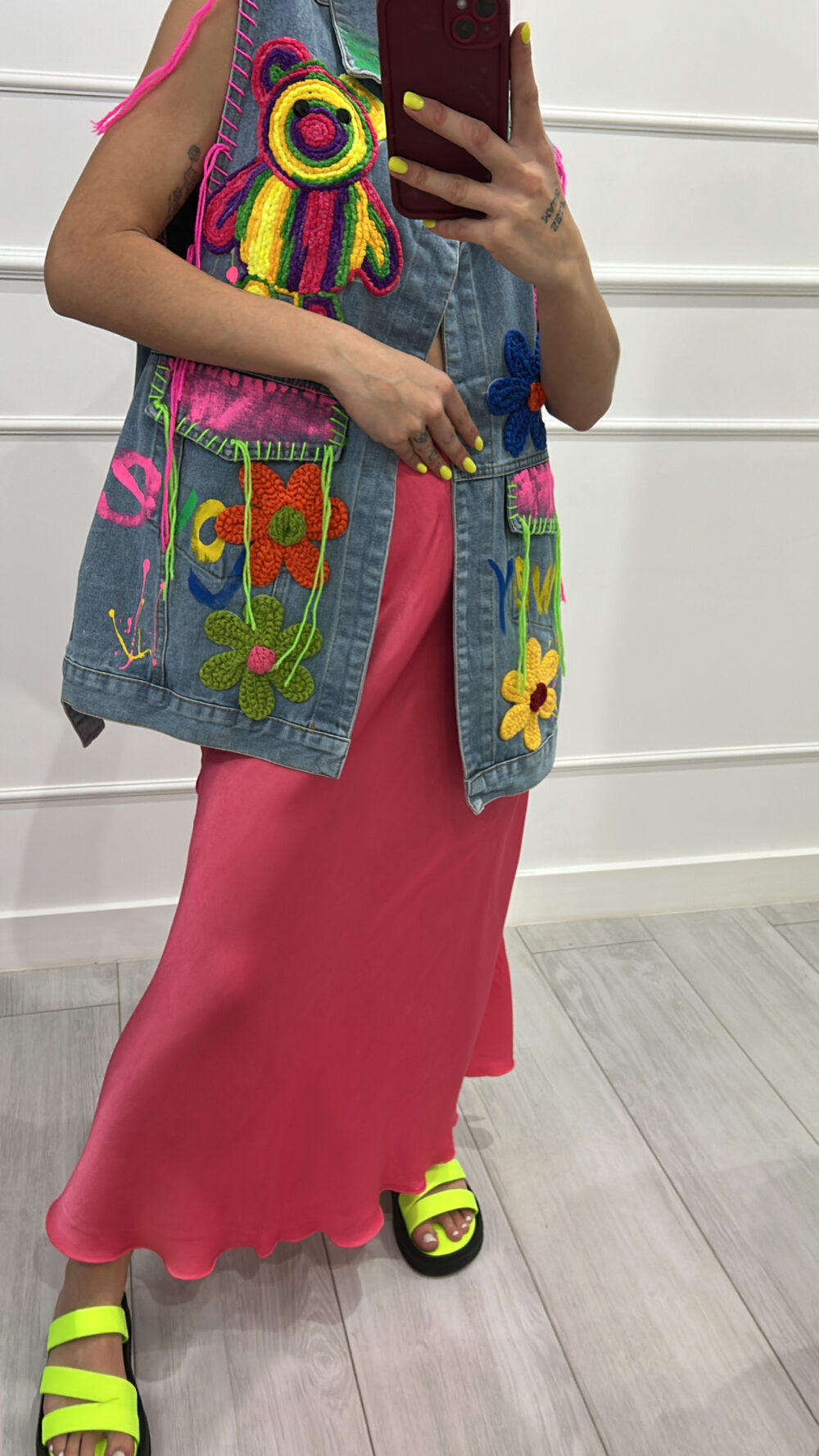 Falda frambuesa