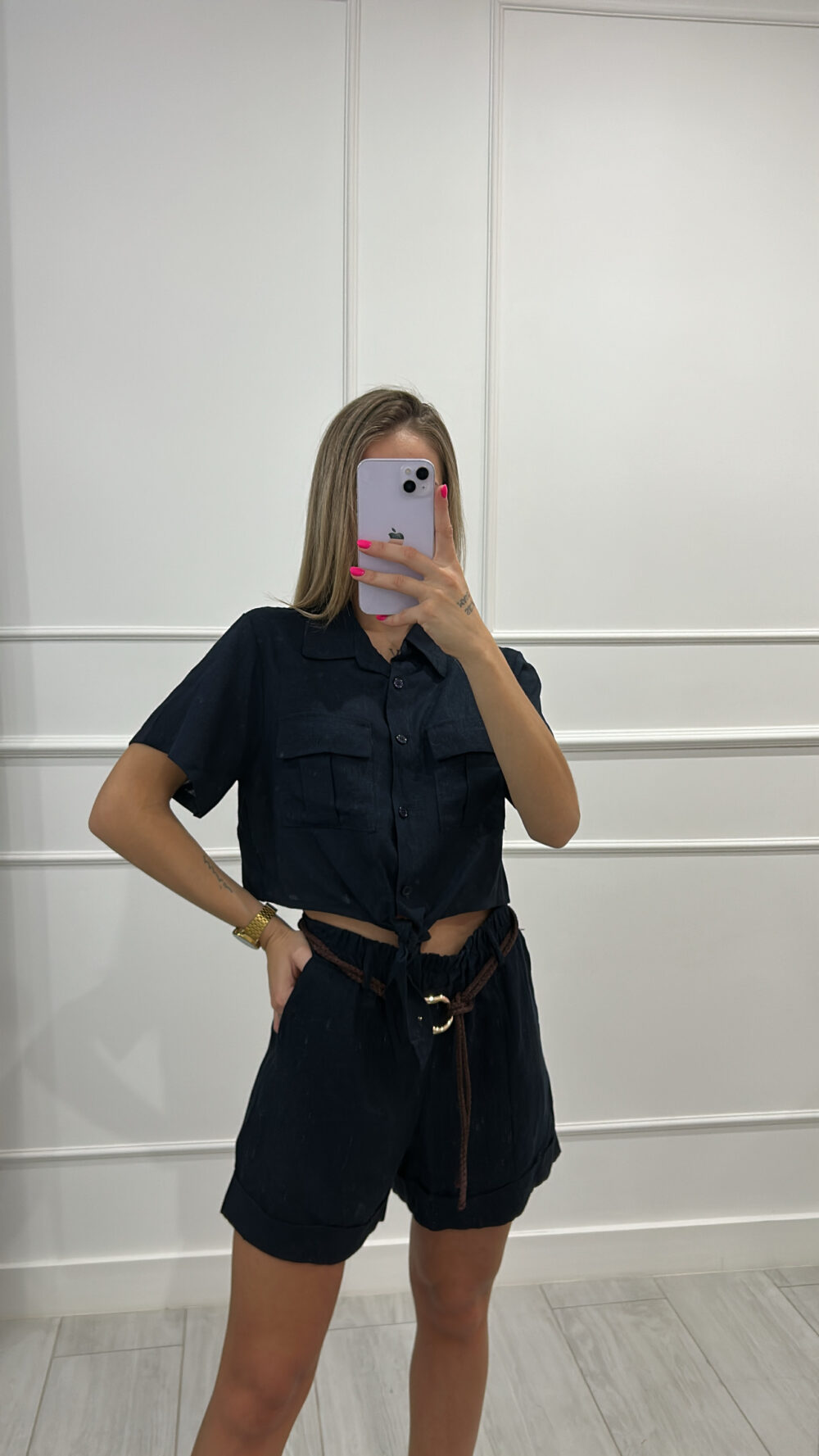 CONJUNTO SHORT AZUL MARINO
