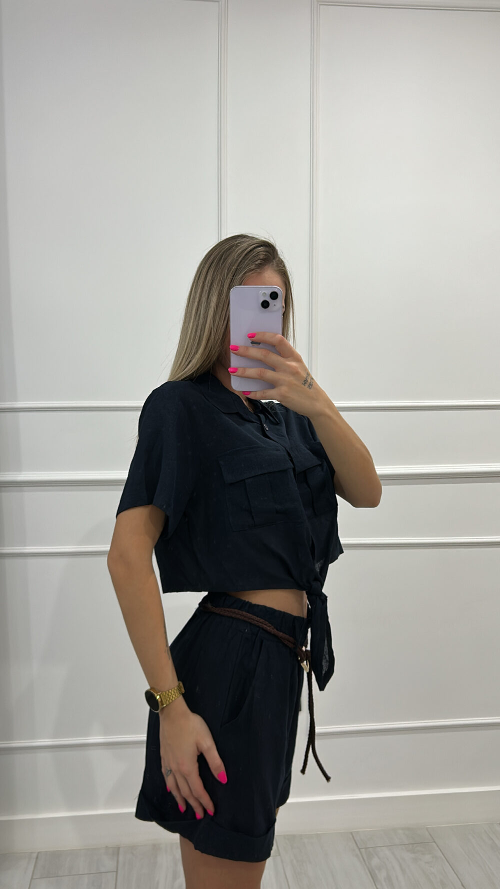CONJUNTO SHORT AZUL MARINO - Imagen 2