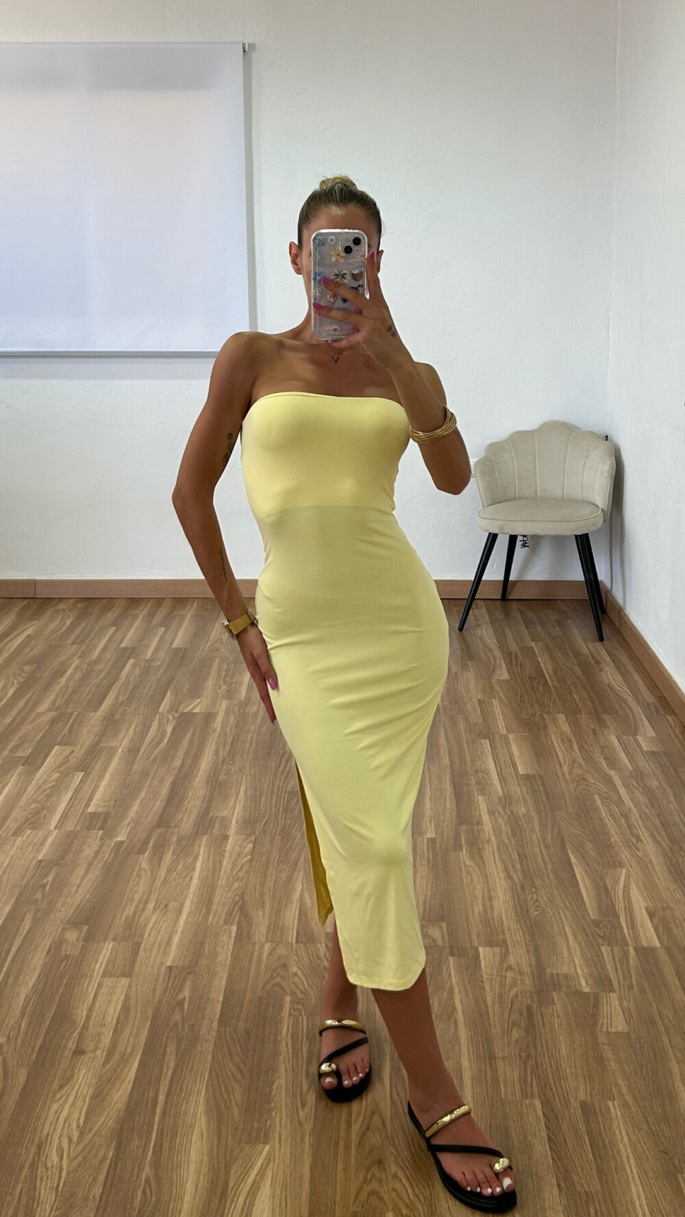 Vestido pastel palabra honor