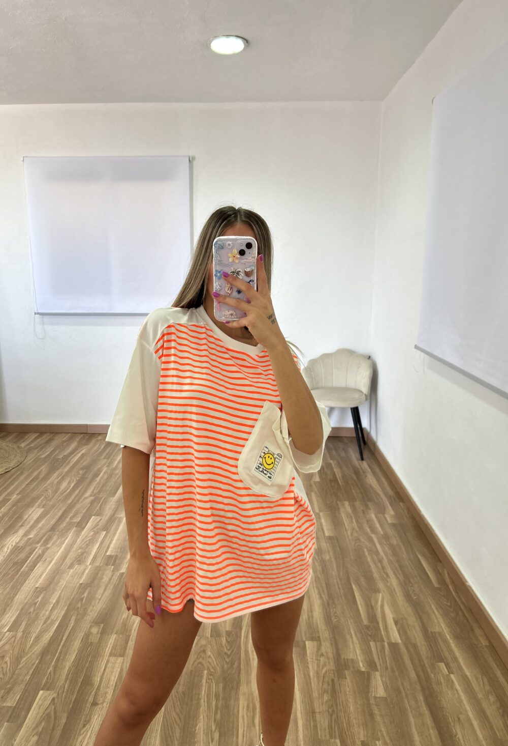 Camiseta Smile naranja