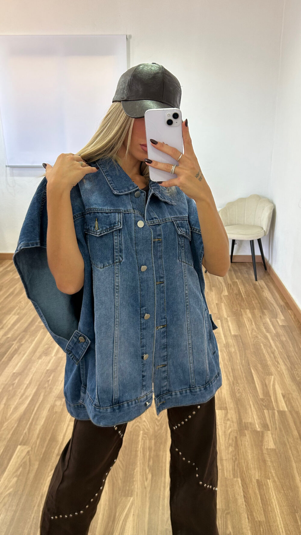 Chaleco denim aberturas
