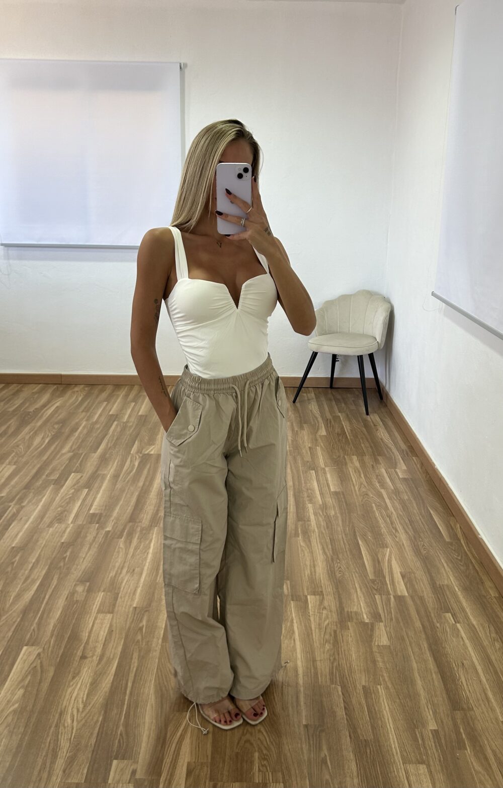PANTALON CARGO BEIGE