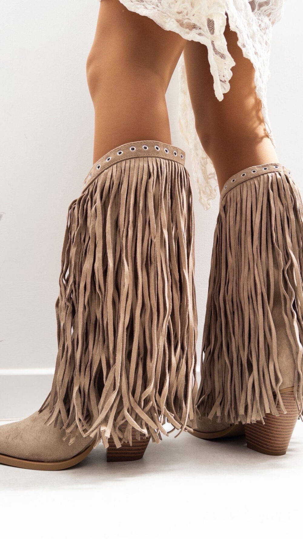 BOTAS BEIGE - Imagen 3