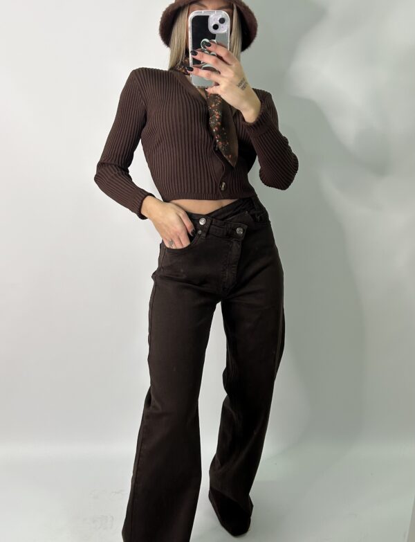 PANTALON WIDE LEG CHOCOLATE