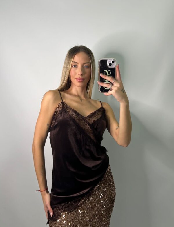 LENCERA TERCIOPELO CHOCOLATE