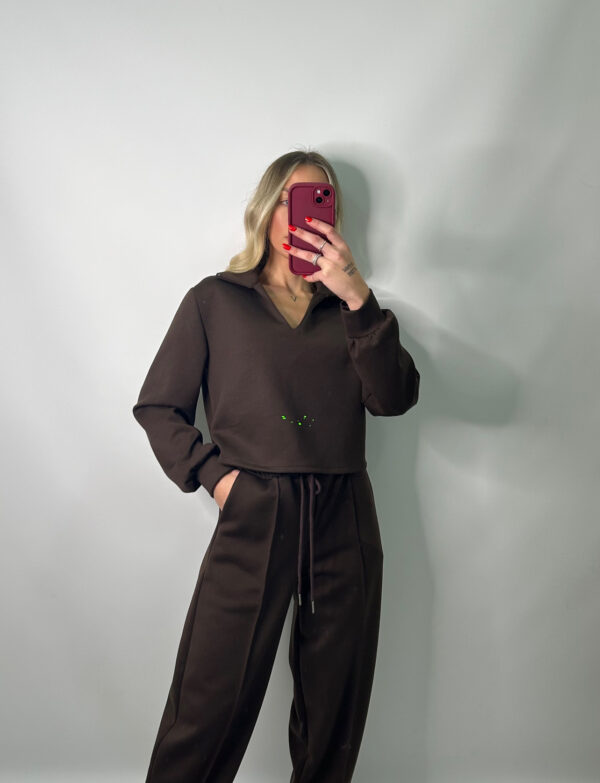 Conjunto polo chocolate