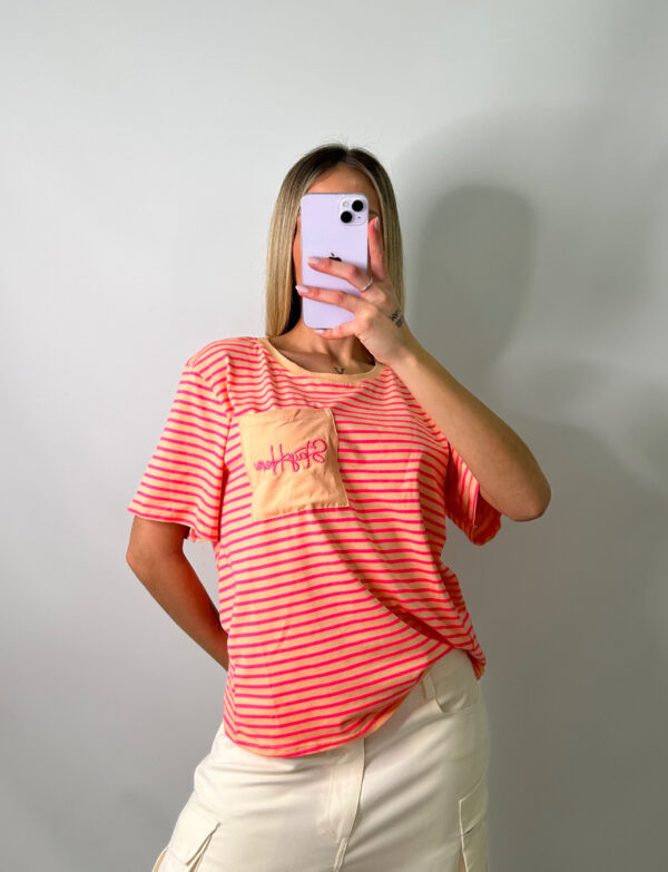 Camiseta rayas naranja