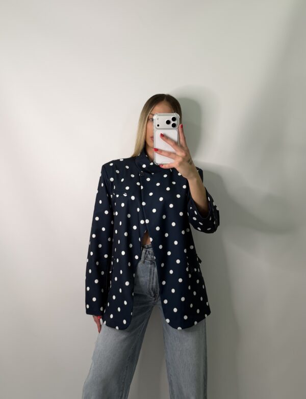 Blazer azul marino lunares