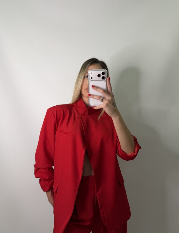 Blazer cruzada roja