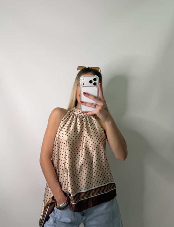 Blusa lunares beige