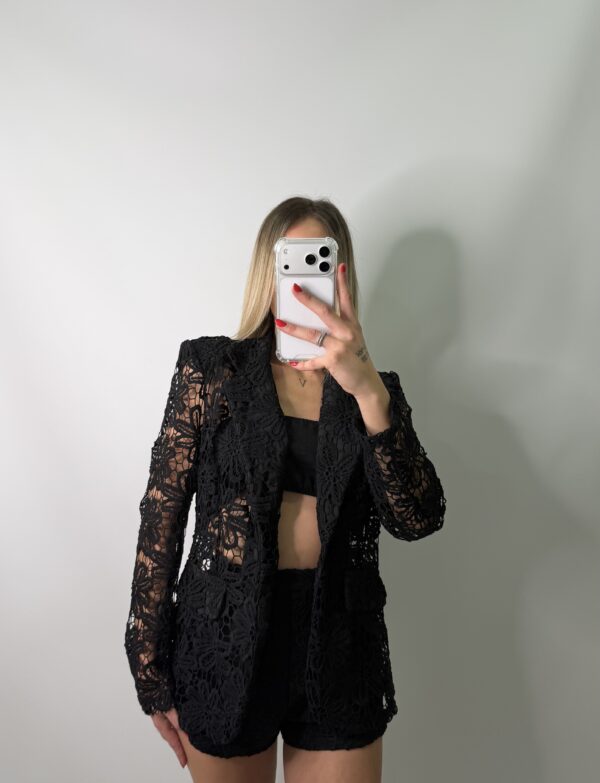 Conjunto calado negro