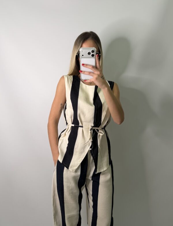 Conjunto rayas marino