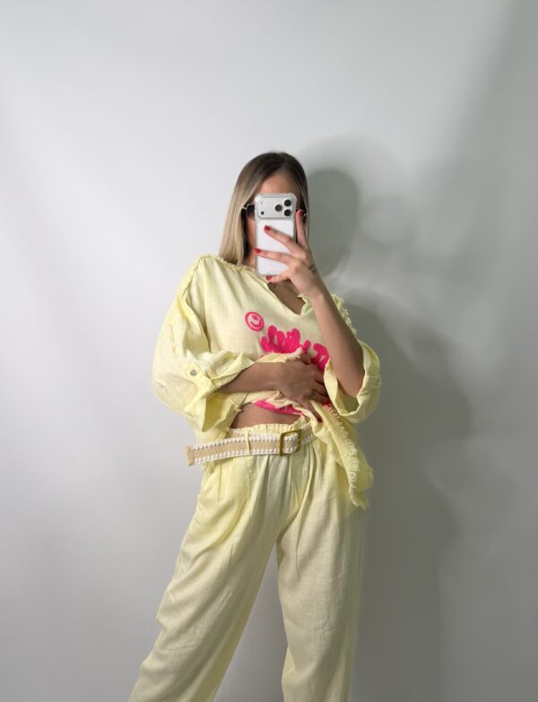 PANTALON LINO AMARILLO SUAVE