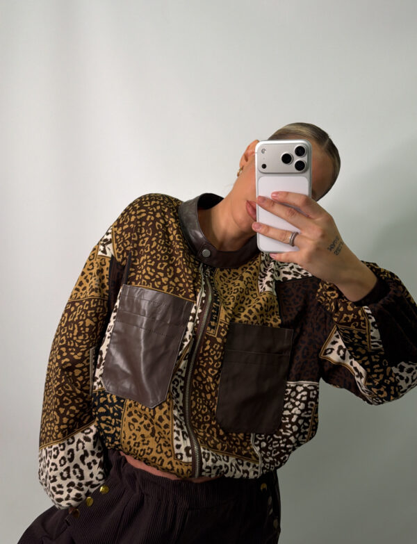 BOMBER RESVERSIBLE LEOP/FUCISA