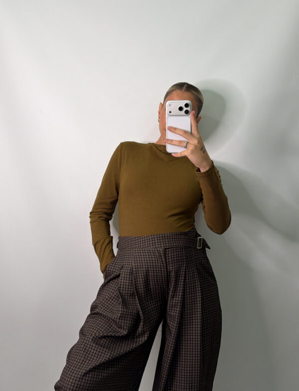 PANTALON CUADROS KAKI