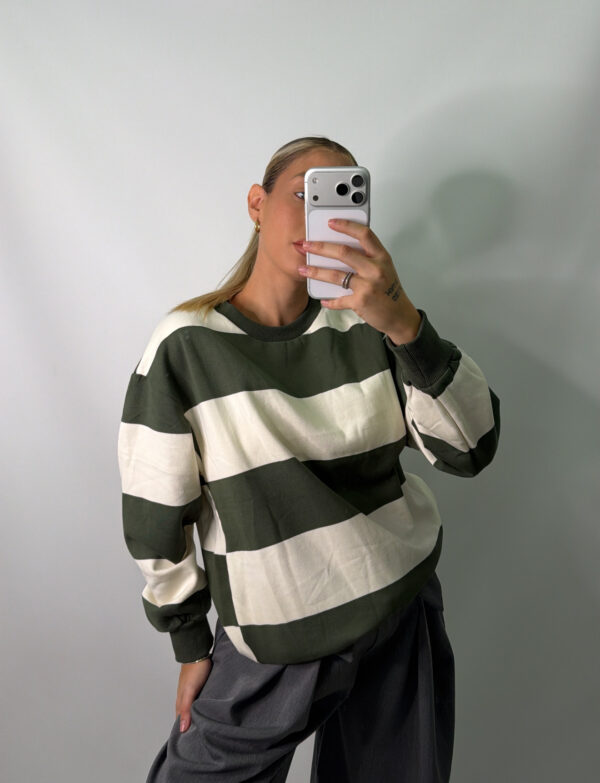 SUDADERA RAYAS BOLSILLOS